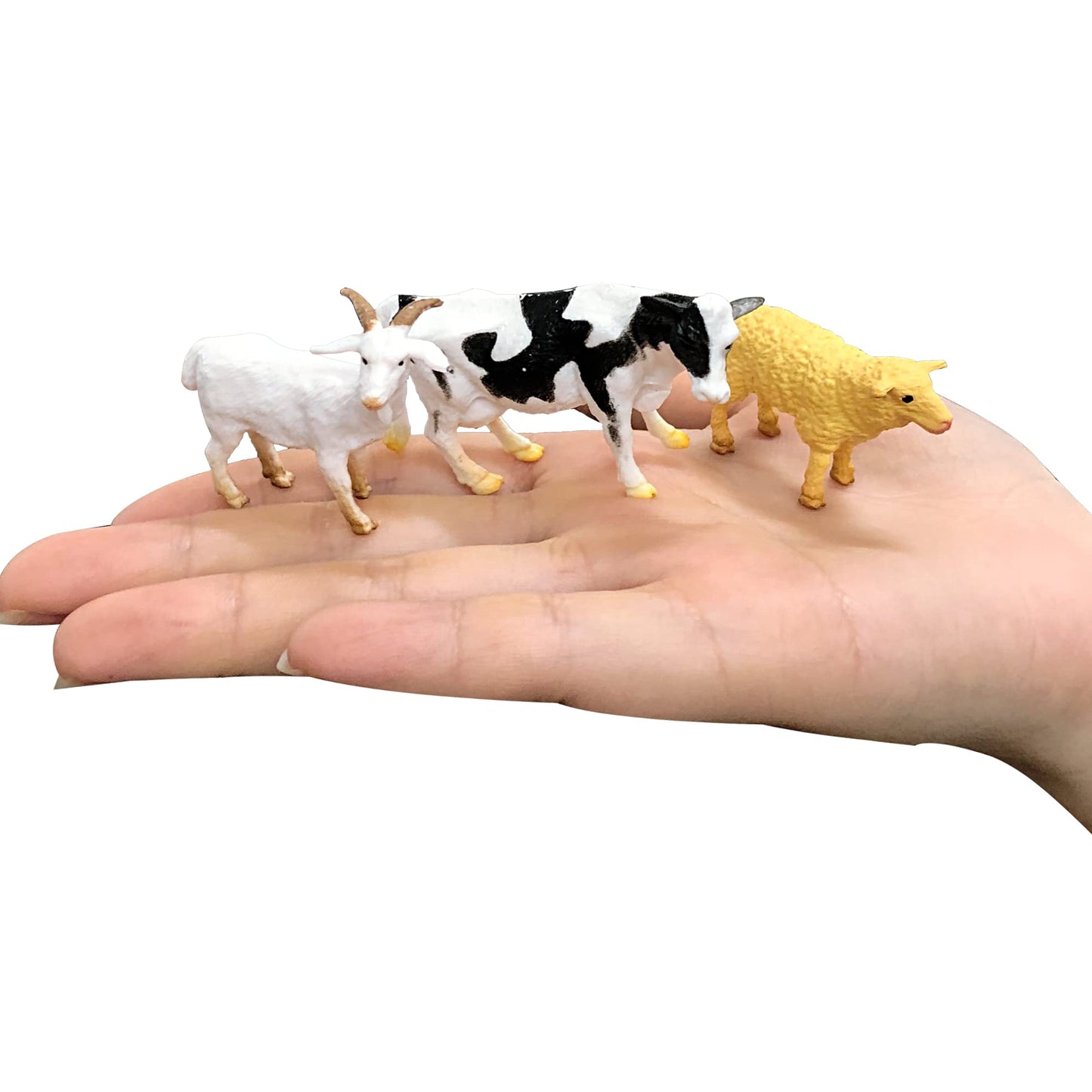 Ppxmeeudc 24 Mini Farm Animal Figurines, Realistic Figures, Educational Toys For Toddlers, Cake Toppers, Scene Decorations