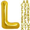 Toniful 40 Inch Large Gold Letter L Balloons Helium Balloons,Foil Mylar Big Balloons For Birthday Party Anniversary Supplies Dec