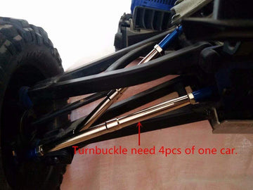 Steel Steering Links Turnbuckle with Aluminum Ends - 2pcs for Traxxas 1/10 EREVO 2.0 E-Revo Revo Summit 5338R 5338A 8638 8646
