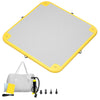GONFLABLE Inflatable Floating Dock for mature-themed 6x6ft Inflatable Water Platform Raft with Air Pump& Storage Bag Floating Island Mat for Pool Lake Beach Ocean (Yellow 6 x 6ft)