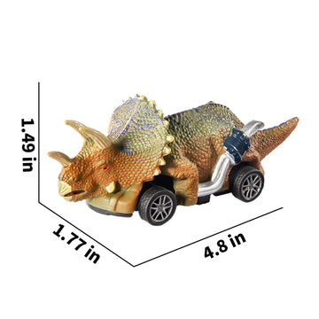 MAGICDINOSAUR 6 Pack Dinosaur Pull Back Car and Play Mat, Car Toys for Kids and Toddlers, Dinosaur Monster Trucks, Dinosaurio To