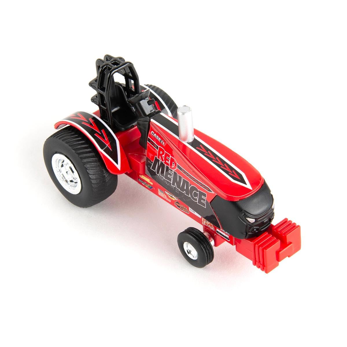 Case IH 1/64 Red Menace Pulling Tractor with Pickup Truck & Trailer 47569