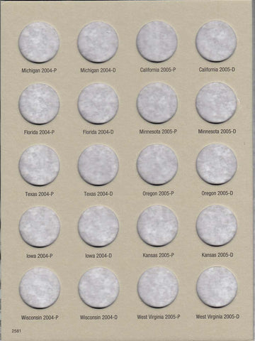 Harris Coin Folder - State Series Quarters Folders Vol Ii 2004-2008 #8Hrs2581