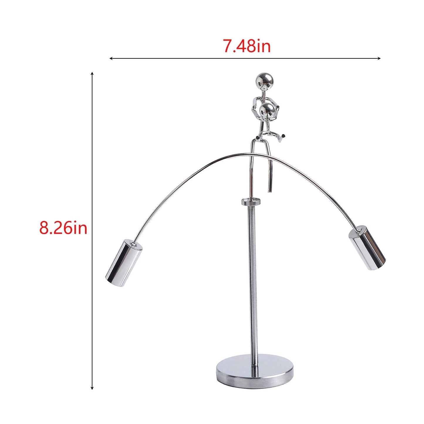 Sunnytech Weight-Lifting Stainless Physics Balancing Tumbler Toy Kinetic Art Balance Toy Balancing Decompressive Science Psychology Home Offic Decor Desk Decor Toy Wj161