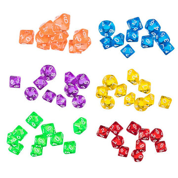 Yiotfandoll 60PCS Polyhedral Dice D10 Dice Game Dice for RPG MTG DND Dice Table Games Board Game (Color 1)