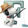 Wl Ss-Wl-8576, 2.75 Inch Snoopy Gone Fishing Sitting With Letter F Figurine, 2.75'