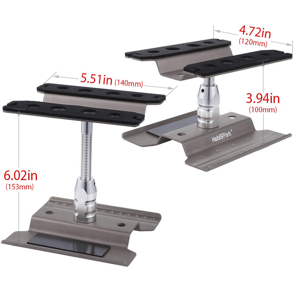 HobbyPark RC Car Work Stand Aluminum Alloy for 1:10 1:12 1:16 1:18 Scale Trucks Buggies On Road Touring Drift