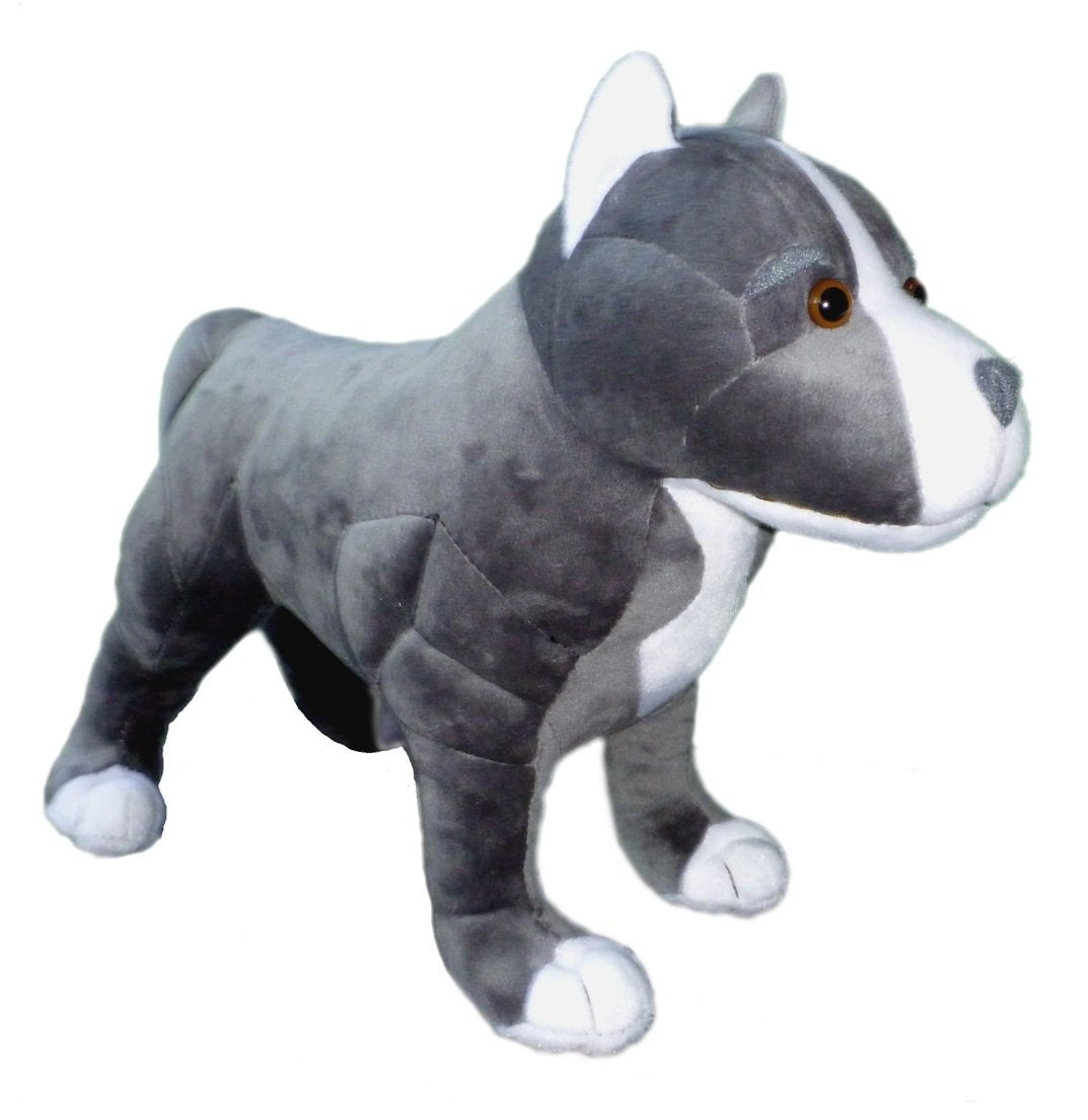 Adore Plush Company 13" Hope The Pit Bull Dog Stuffed Animal Plush Toy - Soft Plastic Material