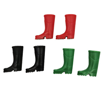 Sxfse Doll Accessories, Dollhouse Miniature Scene Model 3 Pairs Rubber Rain Boots Shoes Pretend Play Toy