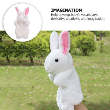 Rabbit Puppet Hand Puppets Easter Bunny Rabbit Hand Puppet Plush Animal Toys Easter Kids for Imaginative Pretend Play Stocking S
