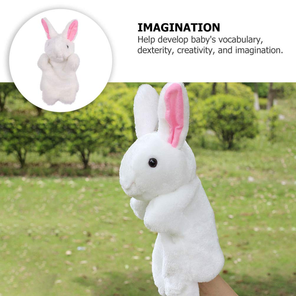 Rabbit Puppet Hand Puppets Easter Bunny Rabbit Hand Puppet Plush Animal Toys Easter Kids for Imaginative Pretend Play Stocking S