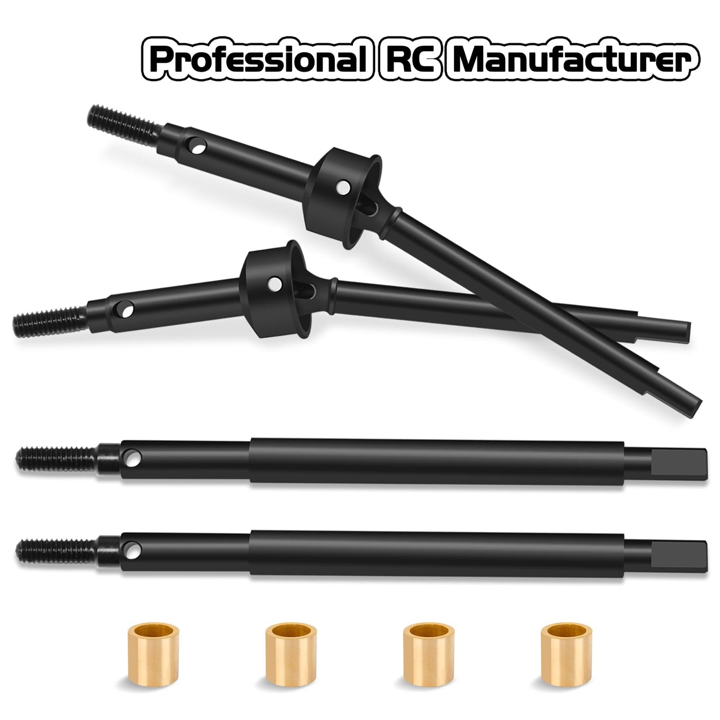 OGRC +5mm Extended Thread CVD Front Rear Axle Shafts Drive Shafts for 1/18 TRX4M Axles RC Upgrade Parts