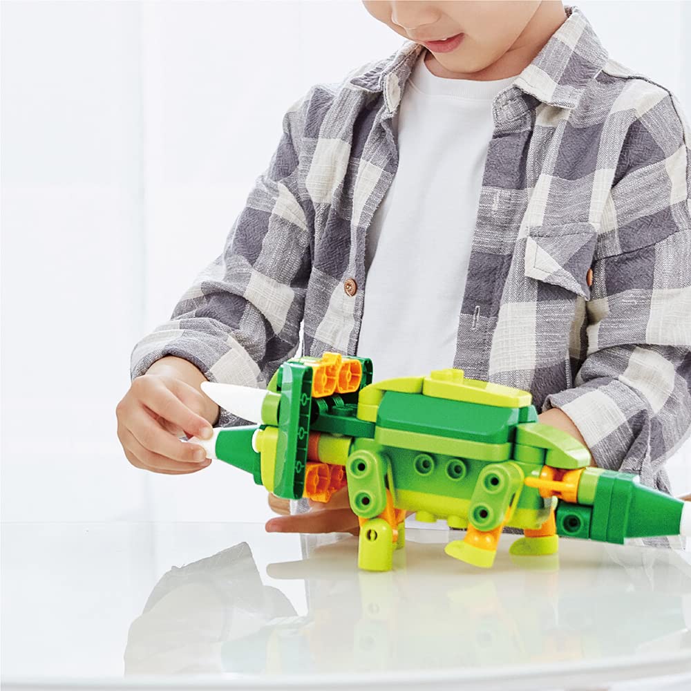 BOTZEES GO! Dinosaur Robots for Kids, Building and Electric Remote Control Toys, STEM Learning Toys for Kids Ages 3+, Boys Toys,