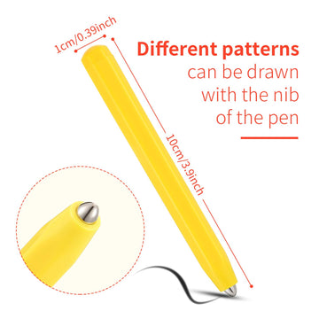 Outus Yellow Magnetic Drawing Pen Replacement - 3 Count for Magnapad, A-Z & 0-9, Ideal for Kids' Art and Learning