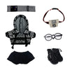 Niannyyhouse 20Cm Plush Doll Clothes Loose Hip-Hop Suit Headwear Hoodie Pants Backpack Glasses Shoes 8In Doll Accessories (Black, 20Cm)