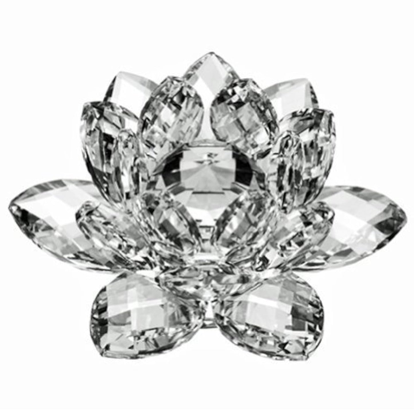 Amlong Crystal Crystal Lotus Flower With Gift Box, 5 Inch, Clear