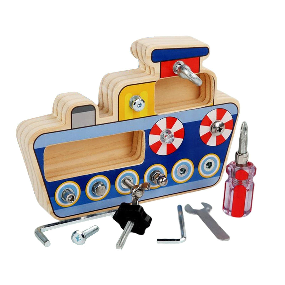 Atorse Montessori Screw Driver Board Nut Tool Fine Motor Skills For Boys|Toys & Hobbies | Preschool Toys & Pretend Play | Wooden