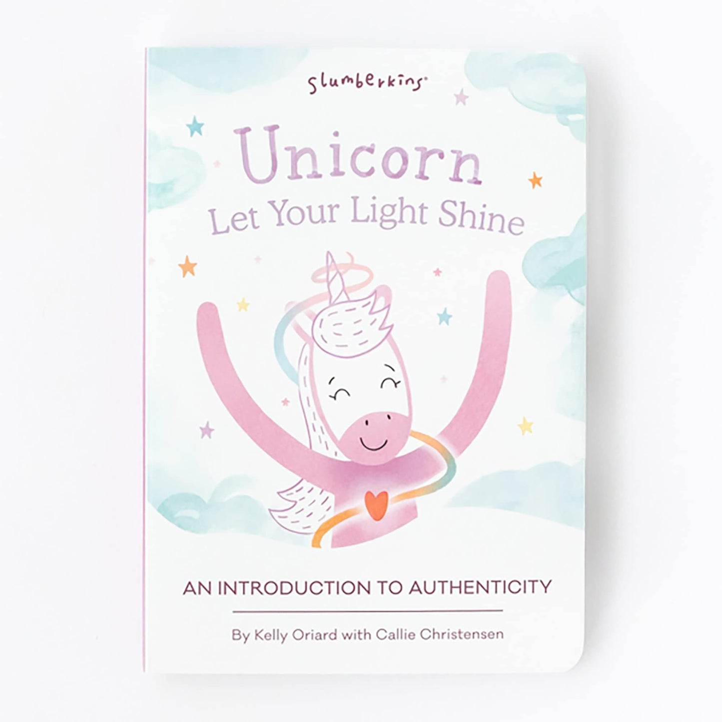 Slumberkins Unicorn Snuggler & 2 Board Books Complete Set Bundle | Promotes Authenticity, Confidence & Healthy Fiendships | Social Emotional Tools For Ages 0+ (Unicorn Snuggler Plush + 2 Board Books)