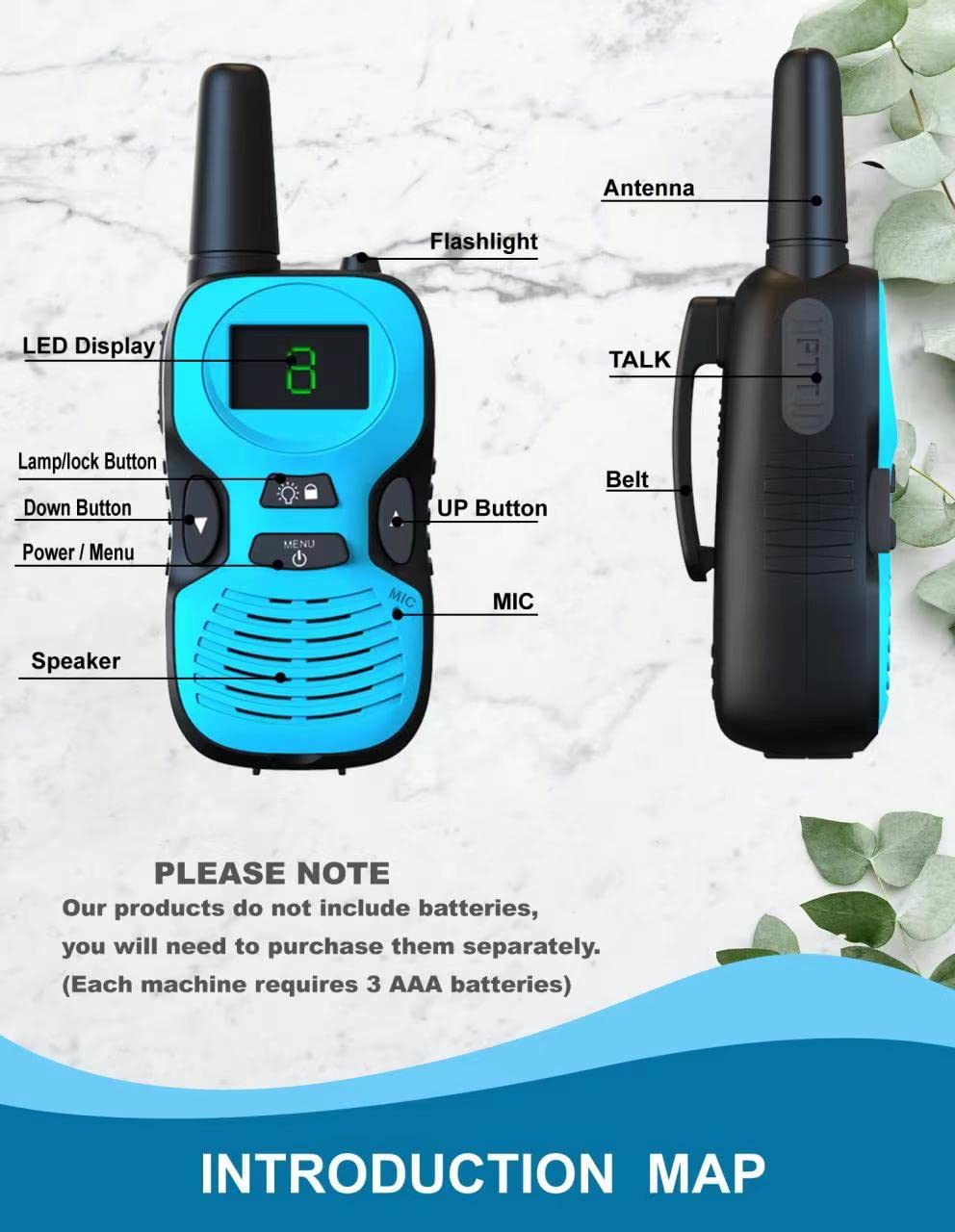 Walkie Talkies For Kids Long Range - Kid Walkie Talkies With Replaceable Shell Backlit Lcd Flashlight 3 Miles Range - Toys For 5
