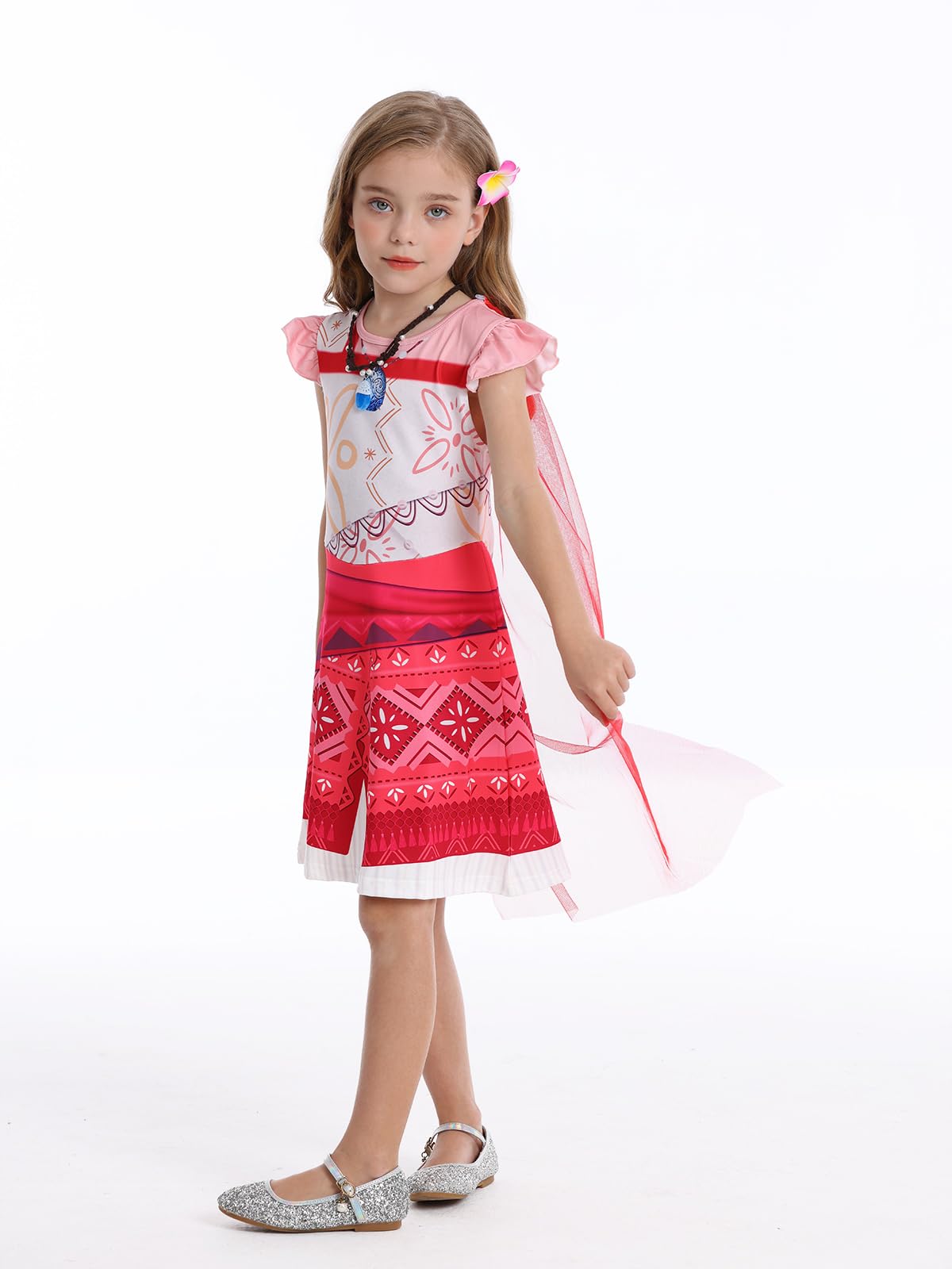 Wonderbabe Princess Costume For Girls Adventure Outfit With Cape Fashion For Pretend Play Dress Up Kids Birthday Christmas Gift