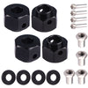 Aimrock Aluminum 12Mm Hex Extended Wheel Hubs 8Mm Offset Spacers For 1/10 Trx4 Trx6 Rc Crawler Truck (Black, 8Mm)