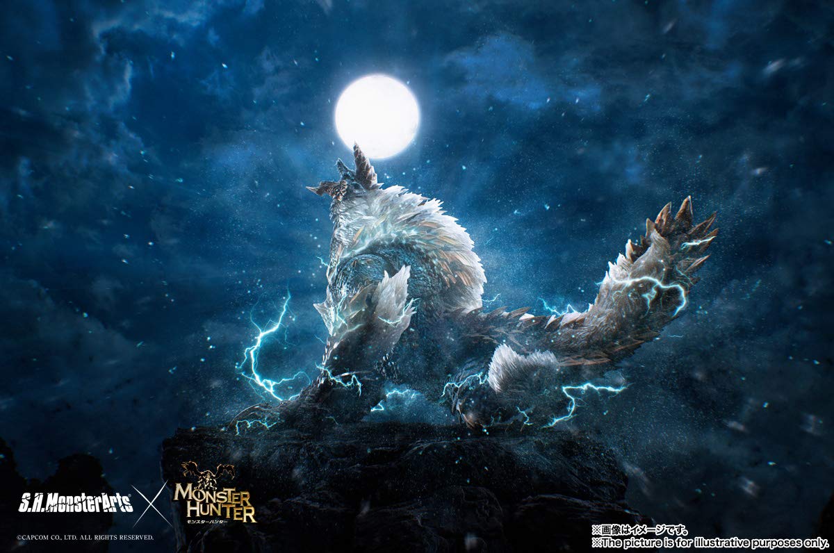 TAMASHII NATIONS - Monster Hunter World Iceborne - Zinogre, Bandai Spirits S.H.MonsterArts Action Figure