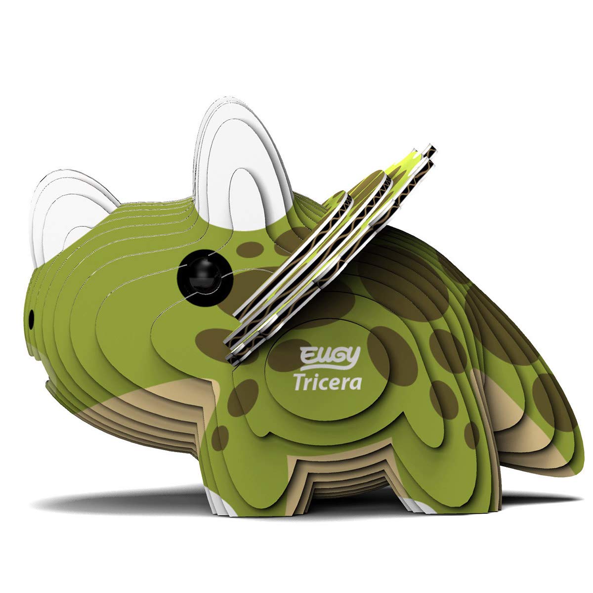 Eugy Triceratops Dinosaur 3D Puzzle, 25 Piece Eco-Friendly Educational Toy Puzzles For Boys, Girls & Kids Ages 6+