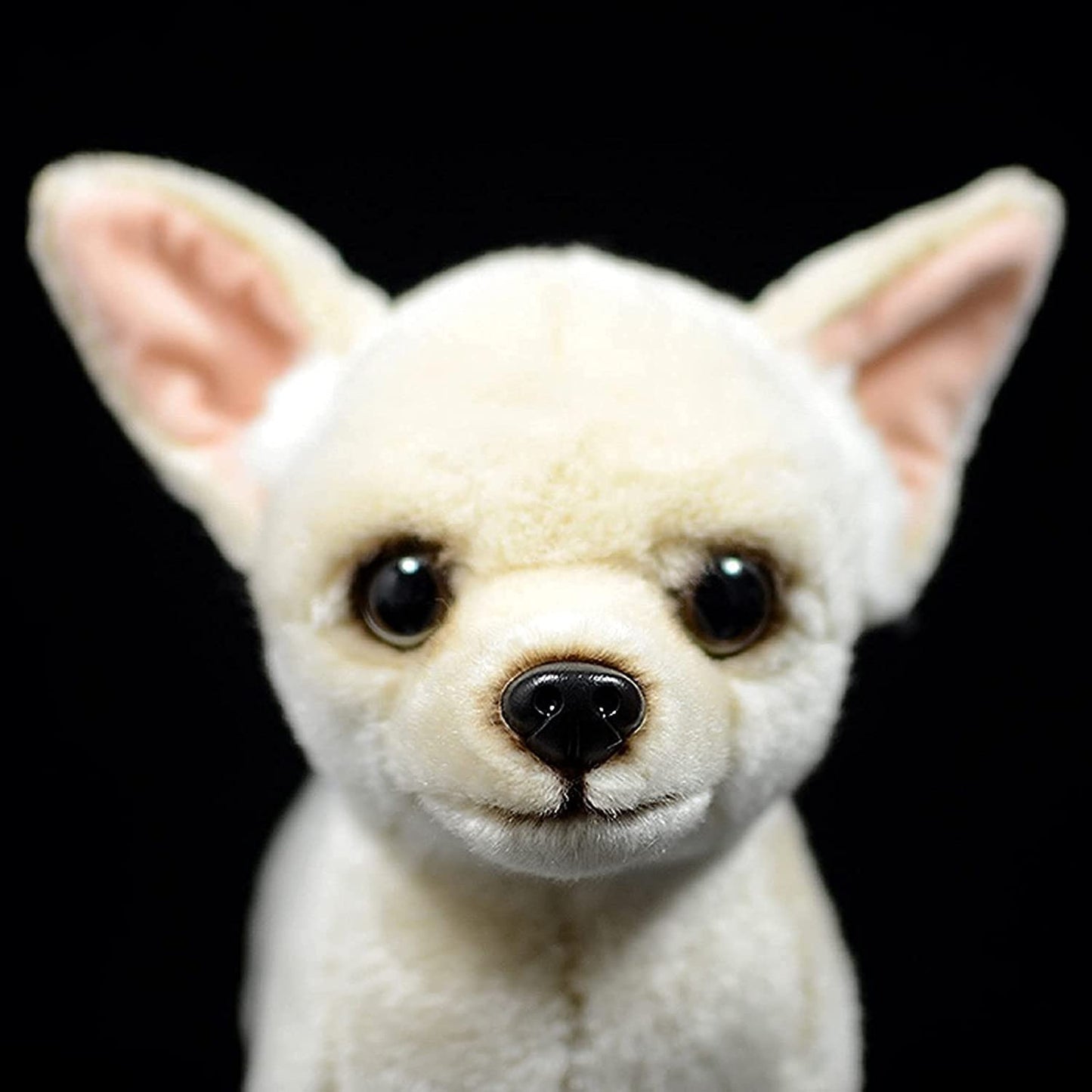 Tiny Heart Simulation Chihuahua Puppy Soft Stuffed Plush Toy 10' Long, Cute Realistic Chihuahua Plush Stuffed Animals Gifts For Kids