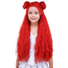 Ufindcos Red Wig For Girls Long Wavy Red Wig For Child Long Curly Burgundy Wigs For Kids Natural Synthetic Wigs With Cap