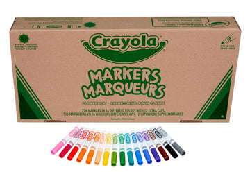 Crayola Broad Line Markers Classpack (256 Ct), Bulk School Supplies For Teachers, Kids Markers For School, Classroom Must Have
