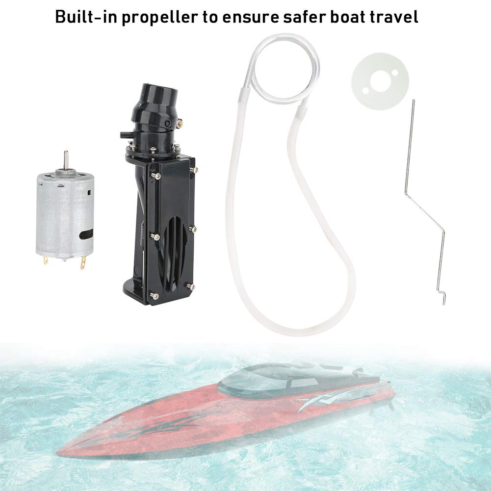 Dilwe RC Boat Pump, RC 380 Motor Water Jet Pump Propeller Fit for Boat Model(Black)