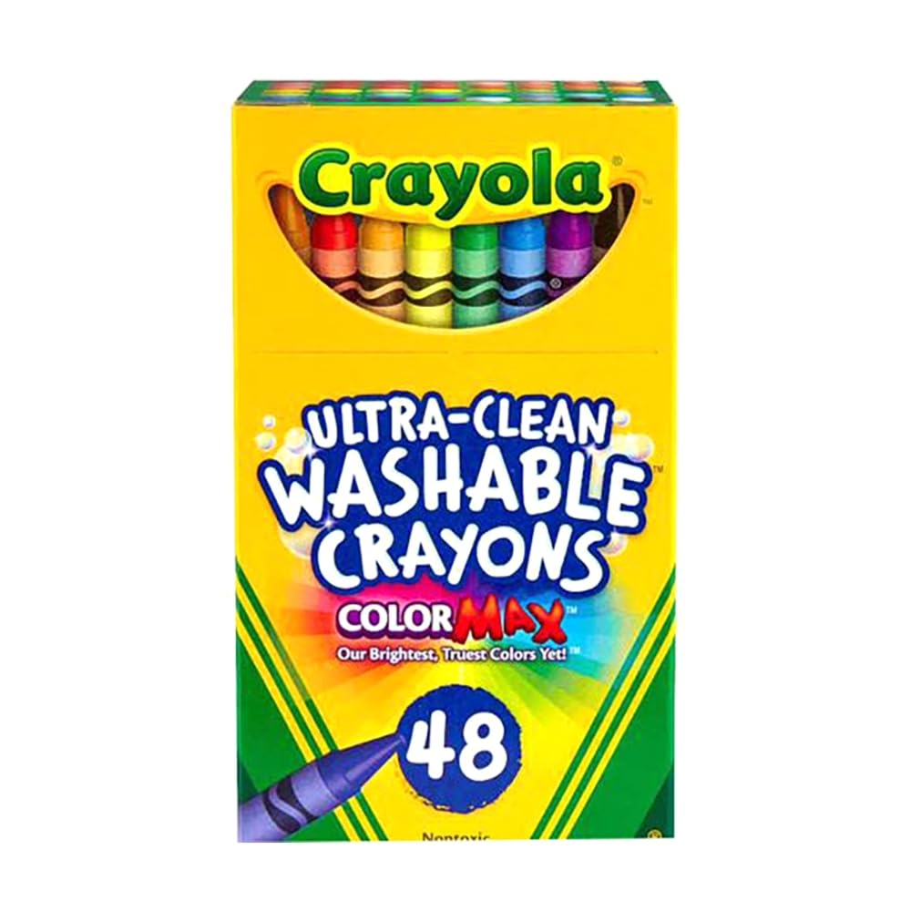Crayola Ultra Clean Washable Color Max Crayons, Standard Size, Set of 48