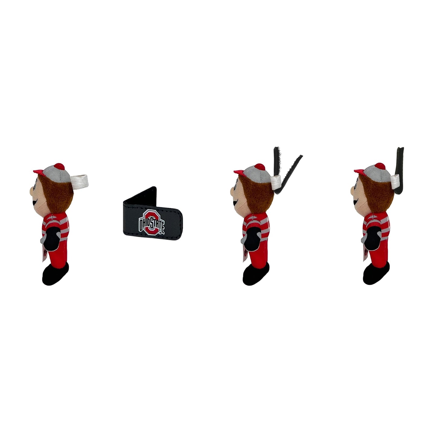 Ohio State University Brutus Mascot Bobbi-Dobbiez Attachable Plushie