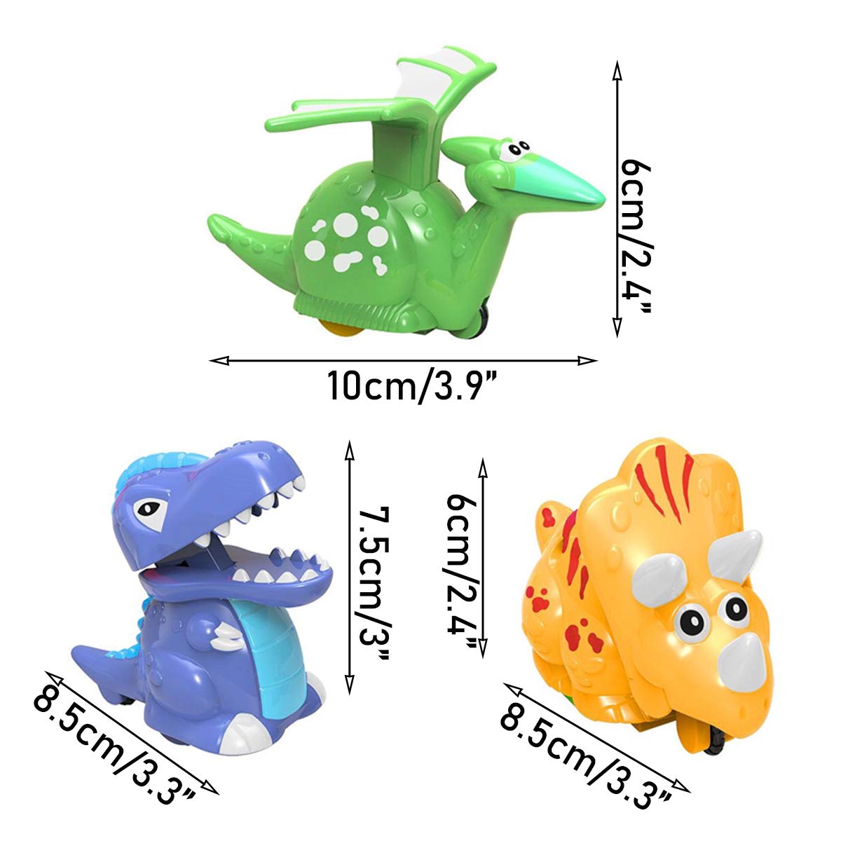 Jofan 4 Pack Dinosaur Toys Press And Go Dinosaur Cars Wind Up Toys For Kids Boys Girls Toddlers Christmas Stocking Stuffers Party Favors Gifts