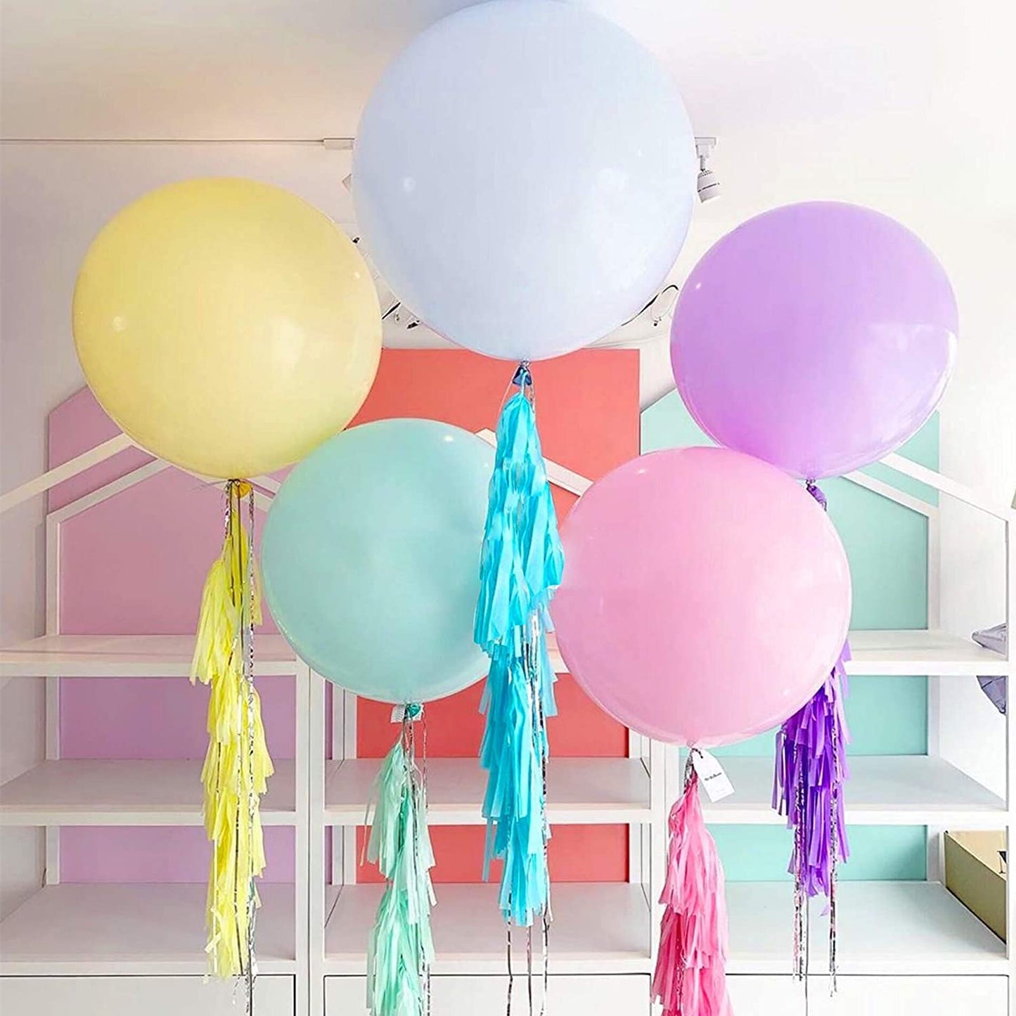 30Pcs Pastel Balloons 18 Inch Large Pastel Balloons Big Round Pastel Jumbo Latex Balloons For Easter Birthday Wedding Baby Shower Decorations