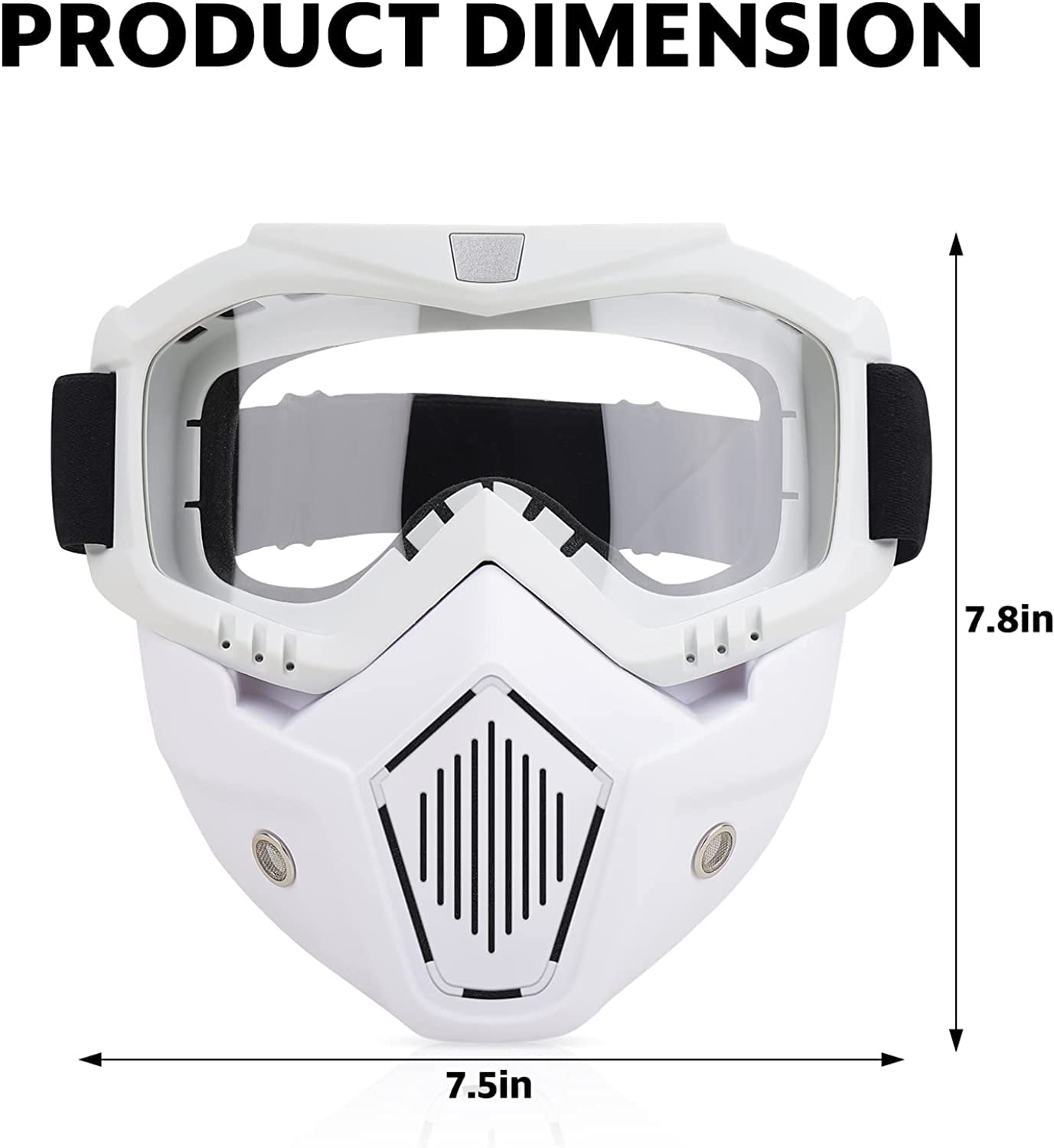 YScare Tactical Mask Compatible with Nerf Rival, Apollo, Zeus, Khaos,Atlas, & Artemis Blasters Rival Airsoft Mask,Black Detachab