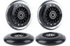 Aowish Ride On Swing Twist Wiggle Car Polyurethane Replacement Wheels W/Bearings Abec-9 (2 Front Wheels With Convex Hub, 2 Rear Wheels With Concave Hub) (Black)