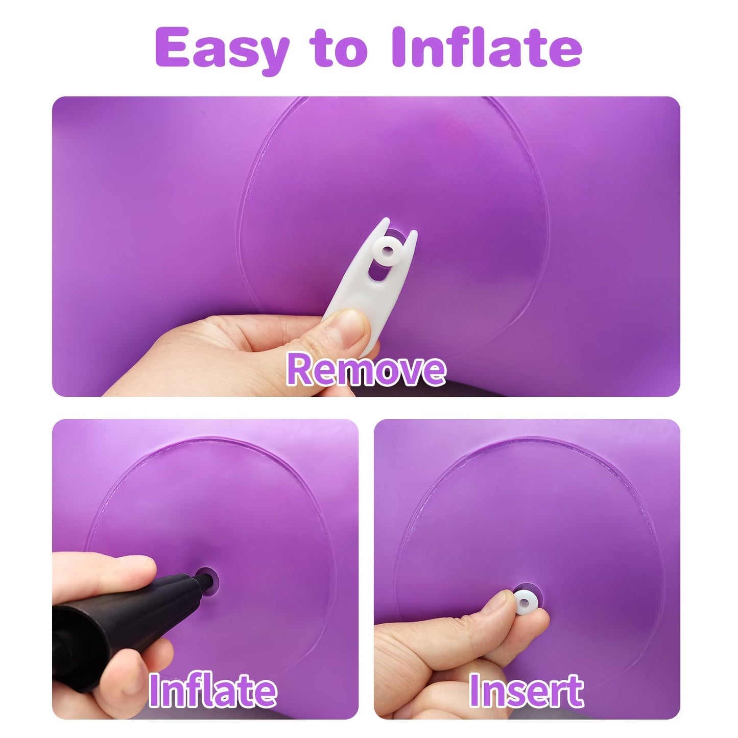 Hotmax Bouncy Horse, Dinosaur Hopper Toys For Kids, Inflatable Ride On Bouncy Animals Toys For Toddlers, Jumping Horse For Baby Birthday Gift For Boy Or Girl 18 Months 2-4 Year Old (Purple)