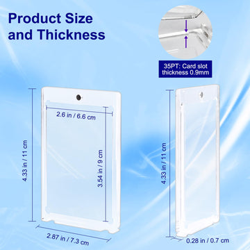 Magnetic Card Holder 35pt One Touch Card Protectors Hard Plastic Clear Card Sleeves Display Case for for Trading Game Baseball Sports Cards (10 Pack)