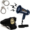 Tigerdoe Police Officer Costume Set - 3 PC Dress Up, Megaphone, Hat, Handcuffs - One Size, Blue, Model f-tg391