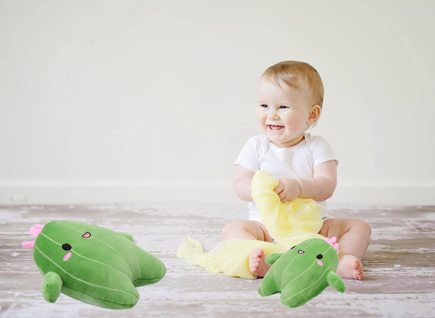 Baboli Cuddly Cactus Stuffed Plant Animal With Smile Face And Pink Antenna Honey Cacti Plush Soft Toy Pretty Sweet Mascot Gifts For Kids Girls And Boys Present For Birthday Or Party 10 Inches