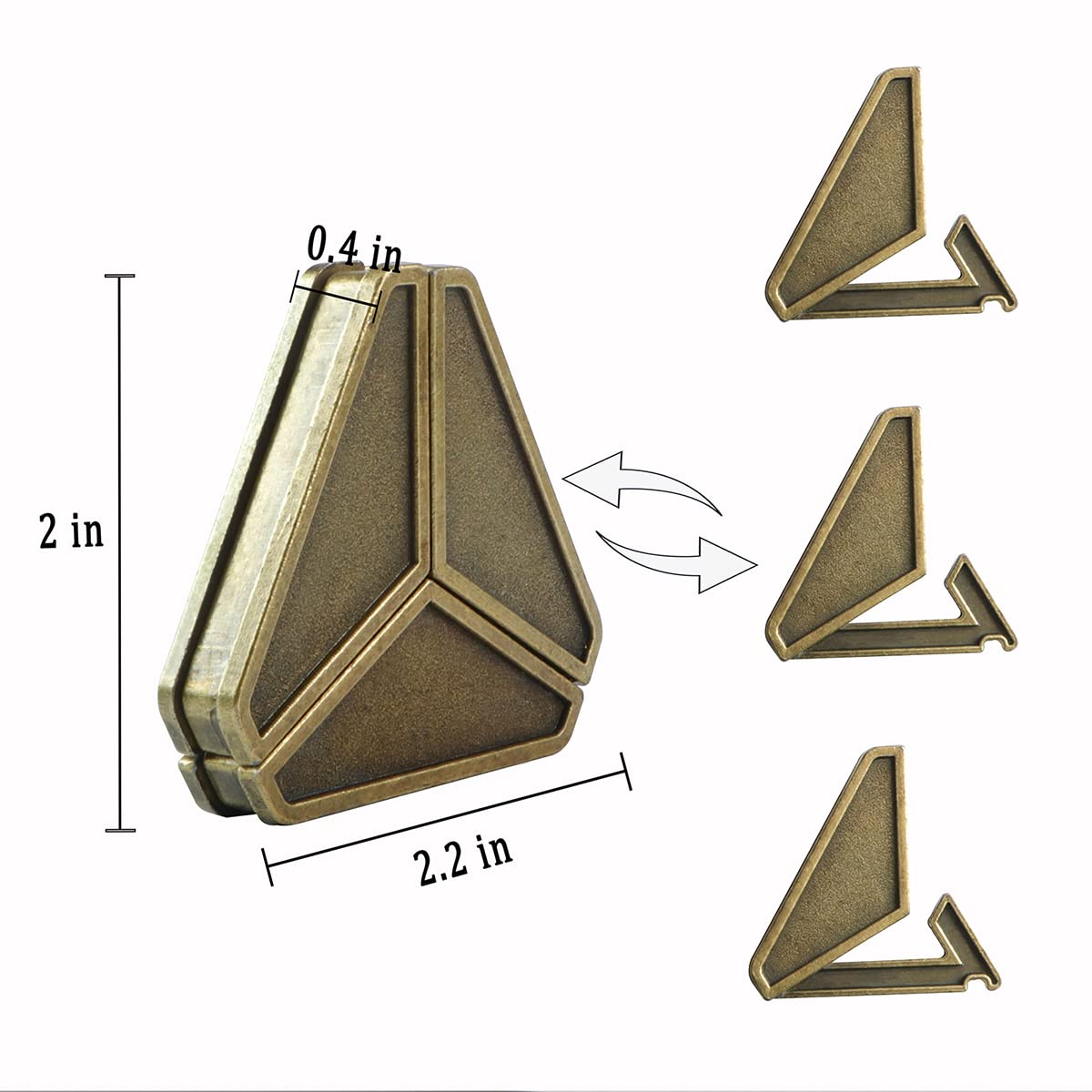 Mhy 3 Pieces Brain Teasers Metal Puzzles