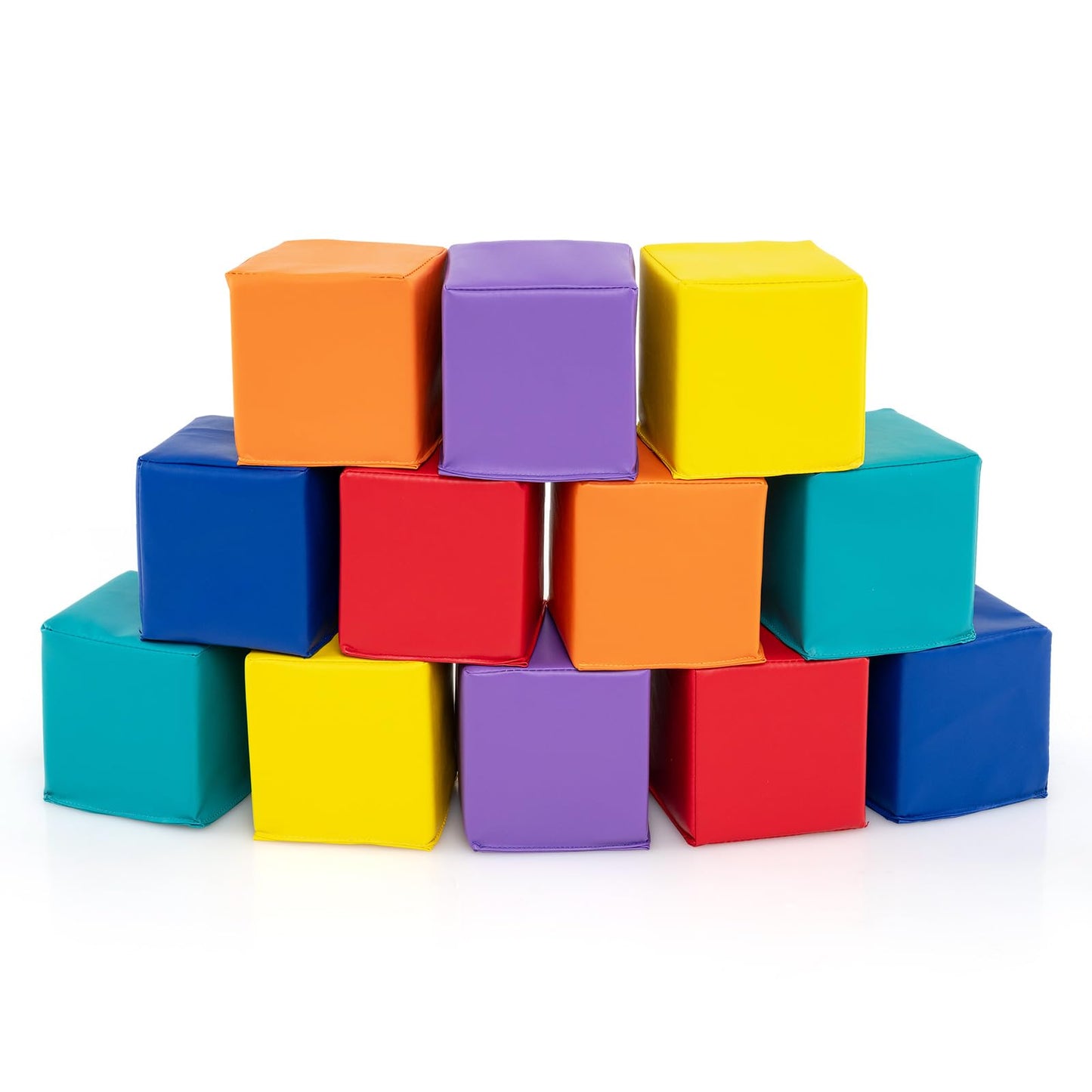 Costzon Soft Blocks, Toddler Foam Block Playset for Safe Active Play and Building, Indoor Climbers Stacking Play Set Learning To