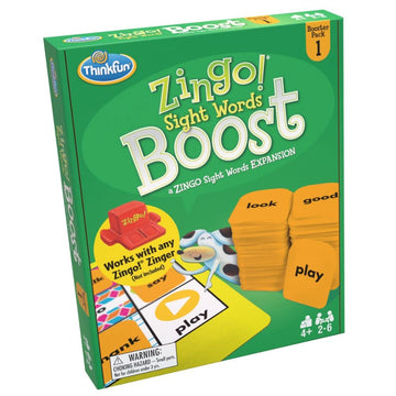 Think Fun Zingo! Sight Words Boost Game - Expands Vocabulary, Stimulates Memory, for Kids 4+, Model 76472, Medium, Multiple Colors