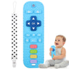 Fu Store 1 Pack Blue Silicone Teething Toys For Infant Toddlers Remote Control Shape Teethers For Babies Chew Toys, Relief Sooth