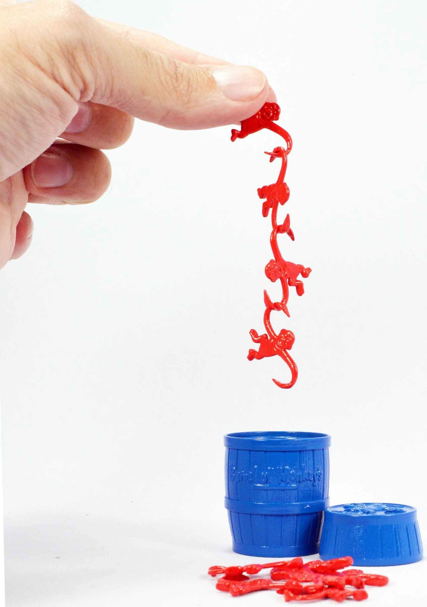 World's Smallest Barrel of Monkeys Toy - Multicolor Plastic Miniature Model 5032