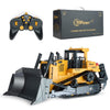 Top Race RC Bulldozer Toys for Boys - Remote Control Construction Vehicle with Metal Shovel - Heavy-Duty RC Front Loader - 5 Cha