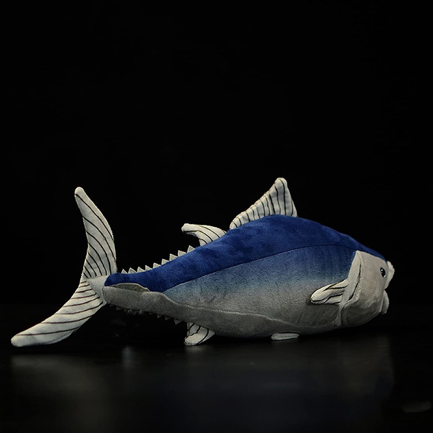 ZHONGXIN MADE Bluefin Tuna Plush Toy - 16" Soft Polyester Stuffed Animal for Kids, Lifelike Ocean Depth Design