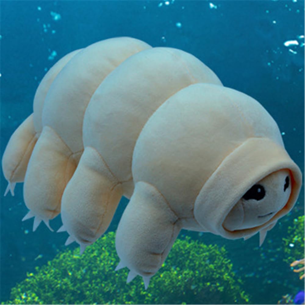 Jianeexsq Cute Simulation Prehistoric Creature Water Bear Plush Toy Realistic Lifelike Tardigrade Stuffed Animals Model Doll Gif