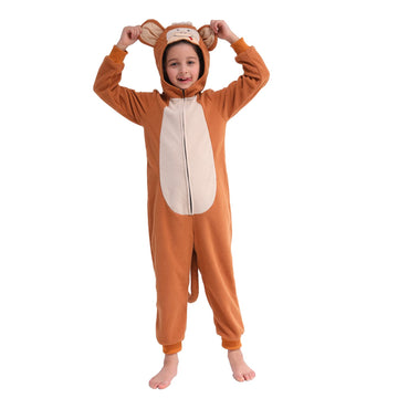 Wizland Kids Monkey Onesie Animal Costume For Kids One Piece Monkey Costume Unisex Kids Onesie Outfit 10-12